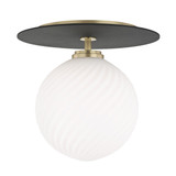 Semi-Flush Mts. Glass Down by Mitzi ( 428 | H200501L-AGB/BK Ellis ) 