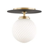 Semi-Flush Mts. Glass Down by Mitzi ( 428 | H200501S-AGB/BK Ellis ) 