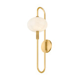 Sconces Single Glass by Mitzi ( 428 | H896101-AGB Delphine ) 