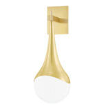 Sconces Single Glass by Mitzi ( 428 | H375101-AGB Ariana ) 
