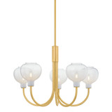 Mid. Chandeliers Glass Up by Mitzi ( 428 | H990805-AGB Estelle ) 