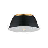Flush Mounts Drum Shade by Maxim ( 16 | 10719WTBKNAB Miles ) 