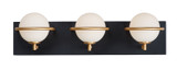 Bathroom Fixtures Three Lights by Maxim ( 16 | 21603SWBKGLD Revolve ) 