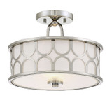 Semi-Flush Mts. Drum Shade by Meridian ( 446 | M60015PN Msemi ) 
