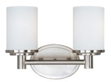 Bathroom Fixtures Two Lights by Maxim ( 16 | 9052SWSN Cylinder ) 