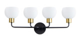 Bathroom Fixtures Four Lights by Maxim ( 16 | 11274SWBZSBR Coraline ) 