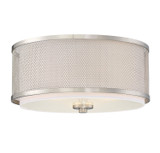 Flush Mounts Drum Shade by Meridian ( 446 | M60018BN Mflus ) 