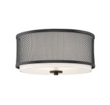 Semi-Flush Mts. Drum Shade by Meridian ( 446 | M60018MBK Mflus ) 