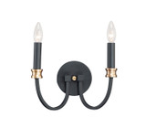 Sconces Double Candle by Maxim ( 16 | 11372BKAB Charlton ) 