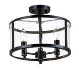 Semi-Flush Mts. Cage by Maxim ( 16 | 25250CLBK Sentinel ) 