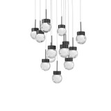 Mid. Chandeliers Multi-Port/Cascade by Modern Forms ( 281 | PD-82013S-BK Double Bubble ) 