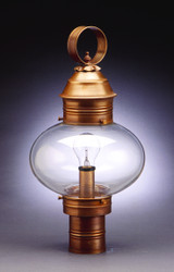Exterior Post/Pier Head by Northeast Lantern ( 196 | 2043-AB-MED-CLR Cageless Onion ) 