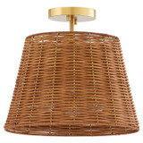Semi-Flush Mts. Glass Down by Quorum ( 19 | 2893-13-80 Wicker ) 