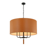 Mid. Chandeliers Drum Shade by Varaluz ( 137 | 368P05BLC Secret Agent ) 