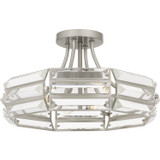 Semi-Flush Mts. Drum Shade by Quoizel ( 10 | QSF6209BN Quoizel Semi-Flush Mount ) 