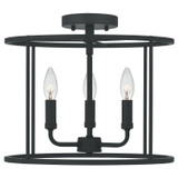 Semi-Flush Mts. Cage by Quoizel ( 10 | ABR1714MBK Abner ) 
