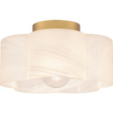 Flush Mounts Glass Down by Quoizel ( 10 | QSF6760BWS Quoizel Semi-Flush Mount ) 