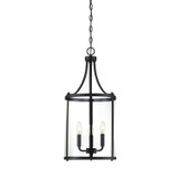 Foyer/Hall Lanterns Glass w/Frame by Savoy House ( 51 | 7-1040-3-BK Penrose ) 