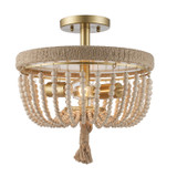 Semi-Flush Mts. Bowl Style by Trans Globe Imports ( 110 | 11606 AG Taylan ) 