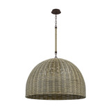 Pendants Fabric Shade by Troy Lighting ( 67 | F2034-TBZ Huxley ) 