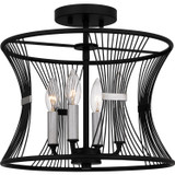 Semi-Flush Mts. Cage by Quoizel ( 10 | LEI1714MBK Leiland ) 
