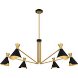 Large Chandeliers Metal Shade by Quoizel ( 10 | ADN5052MBK Arden ) 