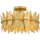 Semi-Flush Mts. Drum Shade by Quoizel ( 10 | LIZ1716GFL Liza ) 