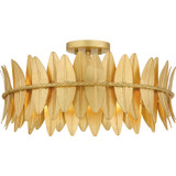 Semi-Flush Mts. Drum Shade by Quoizel ( 10 | LIZ1720GFL Liza ) 