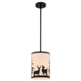 Mini Pendants Drum Shade by Vaxcel ( 63 | P0417 Acadia ) 