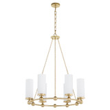 Mid. Chandeliers Glass Up by Quorum ( 19 | 667-6-80 Lee Boulevard ) 