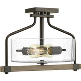 Semi-Flush Mts. Cage by Progress Lighting ( 54 | P350059-020 Barnes Mill ) 