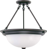 Semi-Flush Mts. Bowl Style by Nuvo Lighting ( 72 | 60-3151 Close to Ceiling Mahogany Bronze ) 