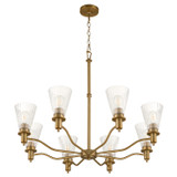 Mid. Chandeliers Glass Up by Quorum ( 19 | 6803-8-47 Lawton ) 