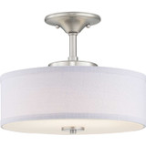 Semi-Flush Mts. Drum Shade by Progress Lighting ( 54 | P350134-009-30 Inspire Led ) 