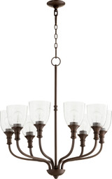 Mid. Chandeliers Glass Up by Quorum ( 19 | 6811-8-186 Richmond ) 