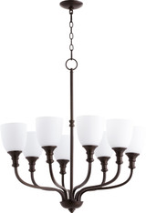 Mid. Chandeliers Glass Up by Quorum ( 19 | 6811-8-86 Richmond ) 