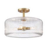 Semi-Flush Mts. Glass Down by Trans Globe Imports ( 110 | 16234 AG Quartz Quarters ) 