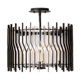 Semi-Flush Mts. Drum Shade by Varaluz ( 137 | 393S04MBFG Park Row ) 