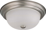 Flush Mounts Bowl Style by Nuvo Lighting ( 72 | 60-3262 Close to Ceiling Brushed Nickel ) 