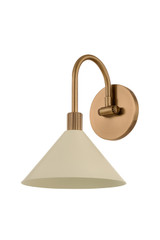Sconces Single Glass by Troy Lighting ( 67 | B1809-PBR/SSD Jovani ) 