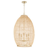Mini Chandeliers Open Frame by Quorum ( 19 | 6900-5-80 Rattan ) 