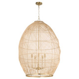 Pendants Fabric Shade by Quorum ( 19 | 6901-5-80 Rattan ) 