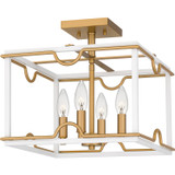 Semi-Flush Mts. Cage by Quoizel ( 10 | BNK1714W Brinkman ) 