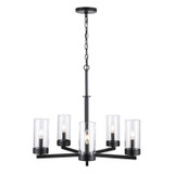 Mid. Chandeliers Glass Up by Trans Globe Imports ( 110 | 71735 BK Meadowlark ) 