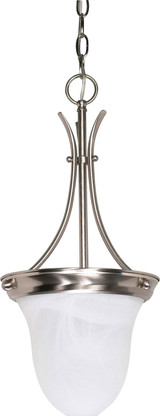 Mini Pendants Glass Down by Nuvo Lighting ( 72 | 60-394 Alabaster Glass Bell ) 