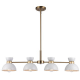 Linear/Island 4 Light + by Trans Globe Imports ( 110 | 71856 WH-AG ) 