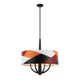 Mid. Chandeliers Drum Shade by Varaluz ( 137 | 501P04BLSB Patchwork ) 
