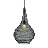 Pendants Fabric Shade by Troy Lighting ( 67 | F6771-SBK Wabi Sabi ) 