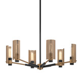 Mid. Chandeliers Glass Up by Troy Lighting ( 67 | F6876-SFB/PBR Pilsen ) 