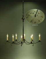 Mid. Chandeliers Candle by Northeast Lantern ( 196 | 983V-DB-LT8 Chandelier ) 